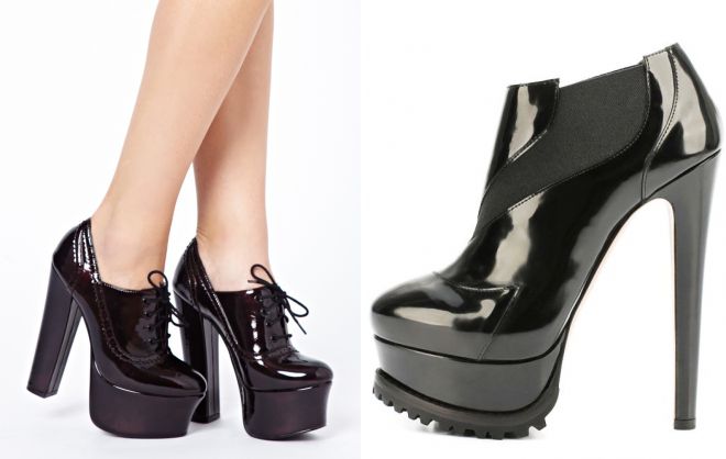 лаковые ботильоны на платформе лаковые ботильоны на платформе