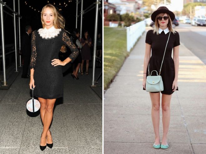 платье с белым воротником с чем носить платье с белым воротником с чем носить