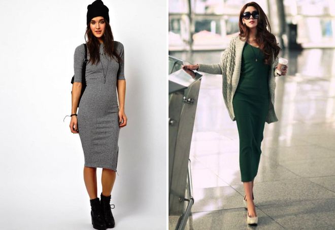 с чем носить трикотажное платье с чем носить трикотажное платье