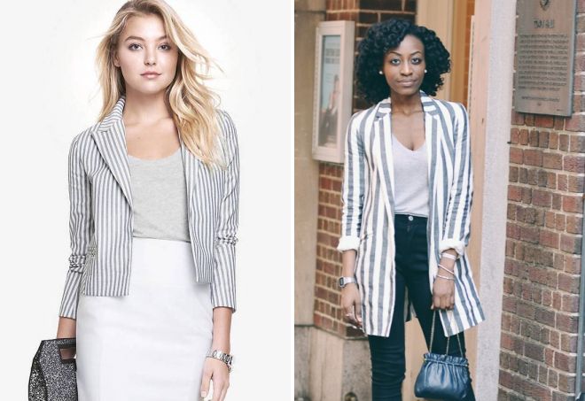 серый пиджак в полоску серый пиджак в полоску