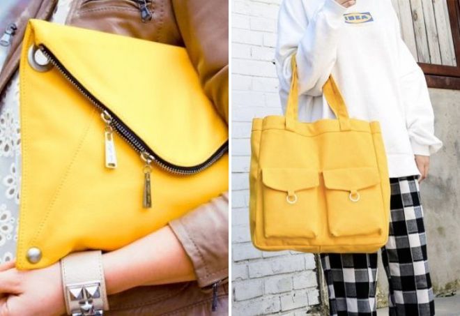 Сумка желтого цвета Сумка желтого цвета
