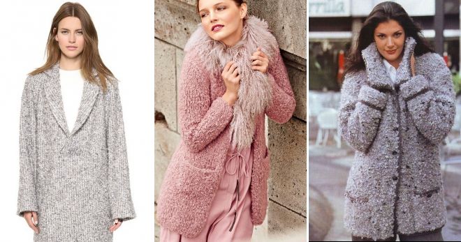 Вязаное пальто букле Вязаное пальто букле