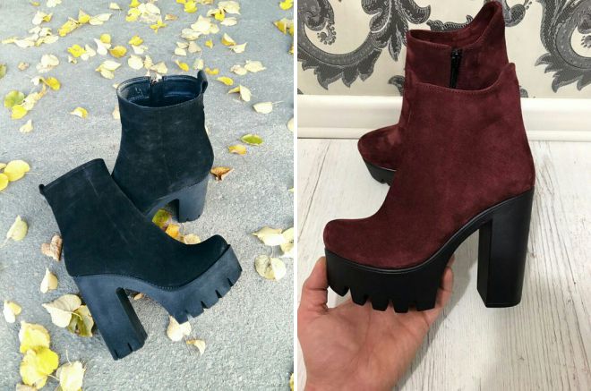 ботильоны на тракторной платформе ботильоны на тракторной платформе