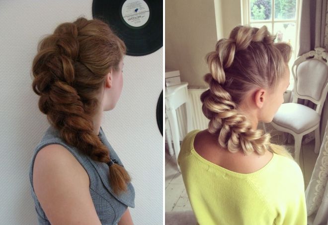 объемная французская коса объемная французская коса