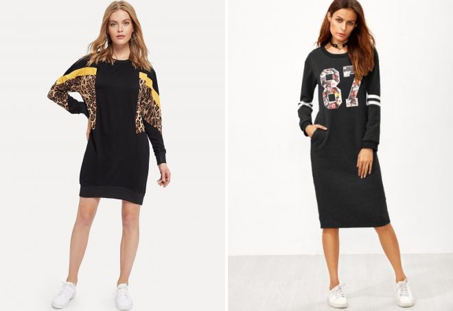 платье свитшот с кроссовками платье свитшот с кроссовками