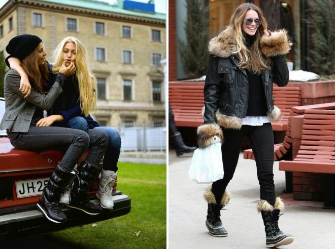 с чем носить сапоги дутики с чем носить сапоги дутики