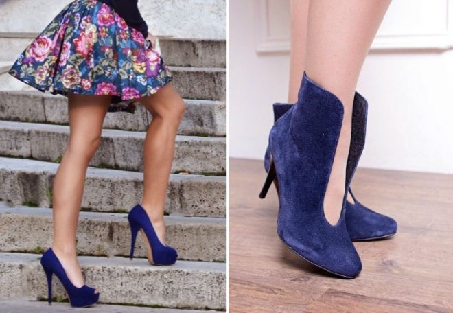 синие замшевые туфли синие замшевые туфли