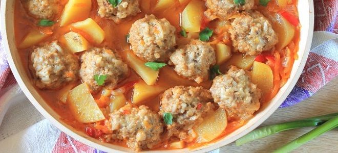 тефтели с картошкой в томатном соусе тефтели с картошкой в томатном соусе