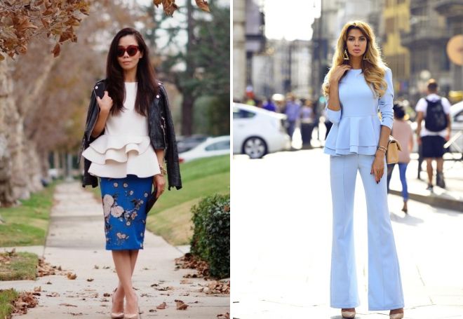 блузка с двойной баской блузка с двойной баской