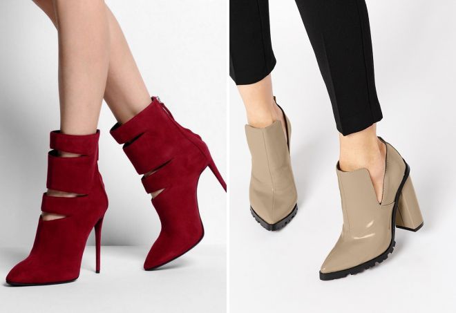 ботильоны с острым носом на каблуке ботильоны с острым носом на каблуке