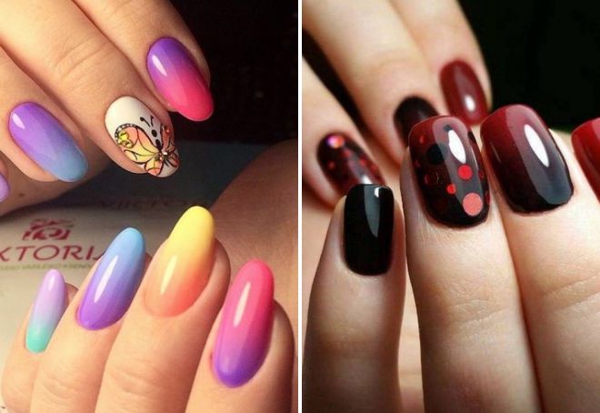 дизайн ногтей яркий градиент дизайн ногтей яркий градиент