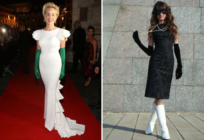 длинные перчатки с вечерним платьем длинные перчатки с вечерним платьем