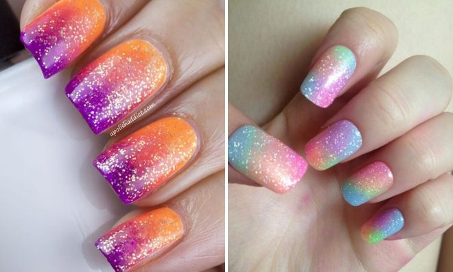 маникюр блестящий градиент маникюр блестящий градиент