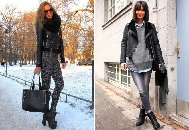 с чем носить кожаную куртку зимой с чем носить кожаную куртку зимой