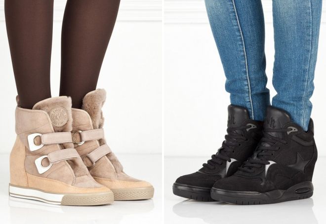 зимние кроссовки на танкетке зимние кроссовки на танкетке