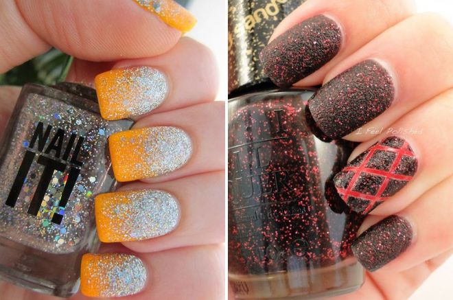 маникюр с блестящей присыпкой маникюр с блестящей присыпкой