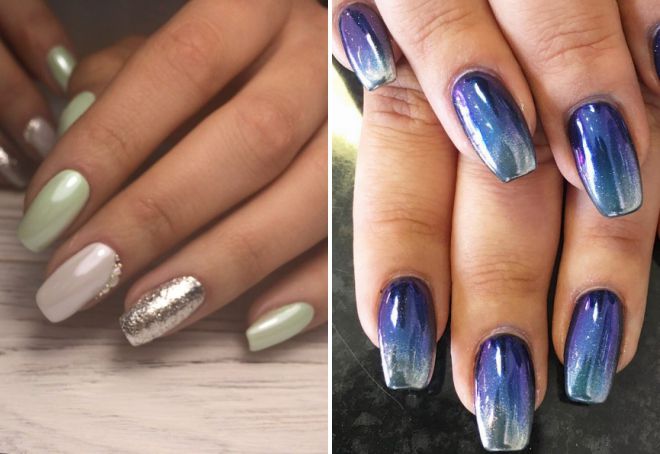 маникюр с втиркой и фольгой маникюр с втиркой и фольгой