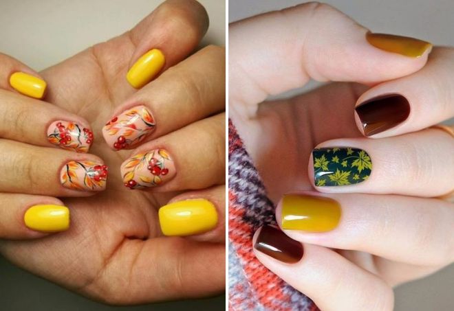 осенний дизайн ногтей с рисунком осенний дизайн ногтей с рисунком