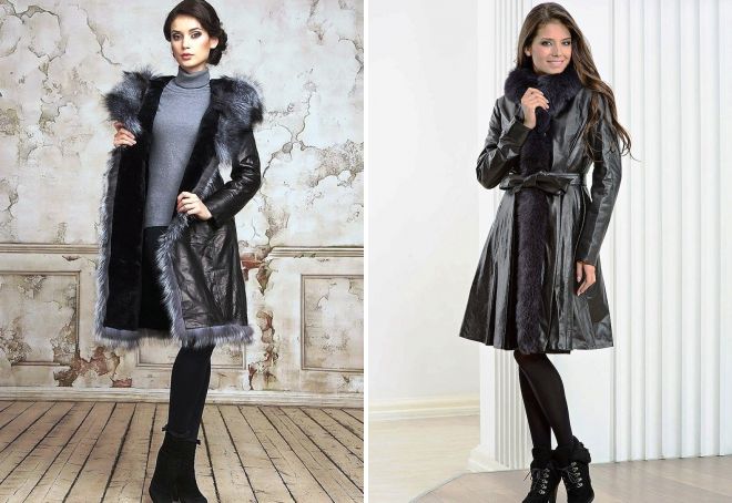 длинная зимняя кожаная куртка длинная зимняя кожаная куртка