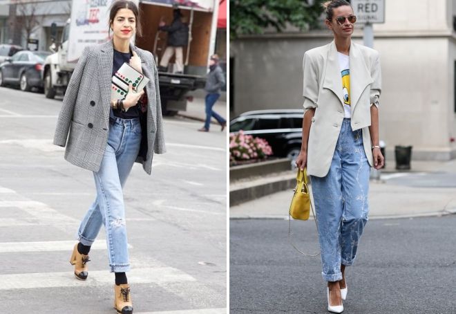 джинсы-американки с пиджаком джинсы-американки с пиджаком