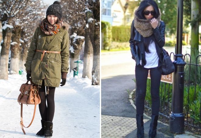 как носить шарф-хомут с курткой как носить шарф-хомут с курткой