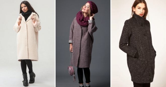 Пальто-кокон из букле Пальто-кокон из букле