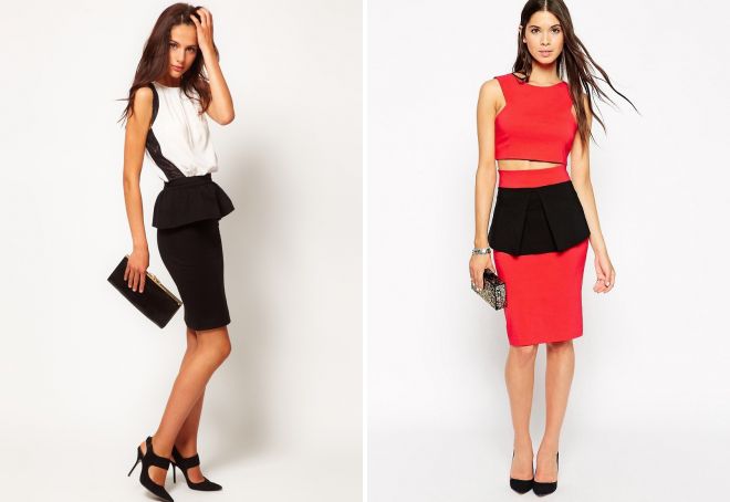 юбка карандаш с баской юбка карандаш с баской