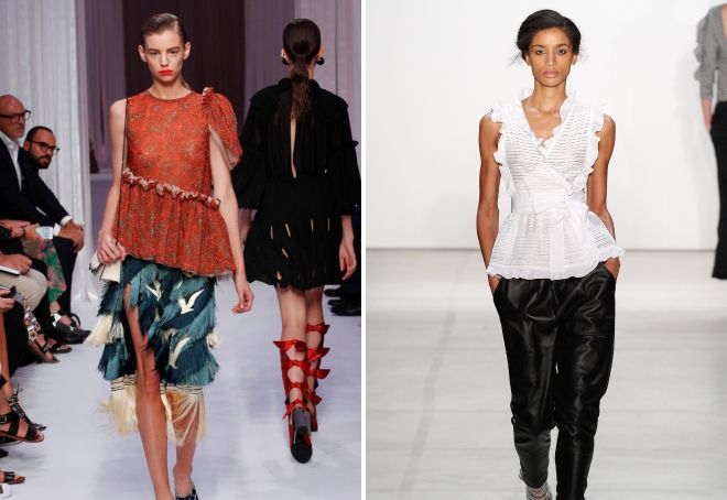 блузки с баской 2017 блузки с баской 2017