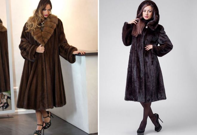 длинные шубы из норки длинные шубы из норки