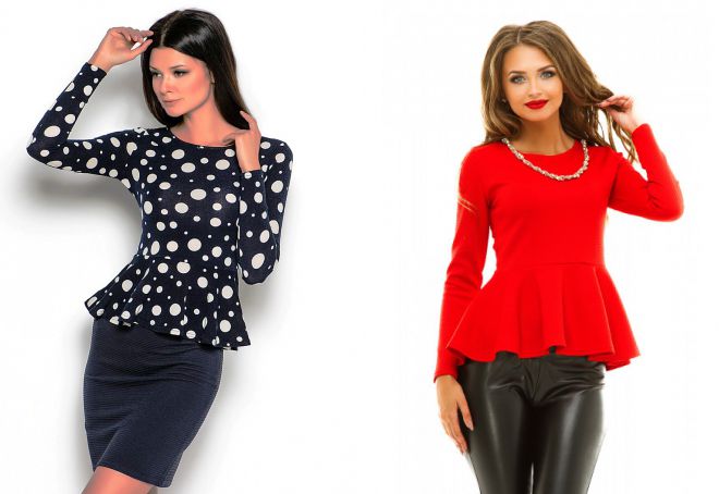 кофта с баской 2018 кофта с баской 2018