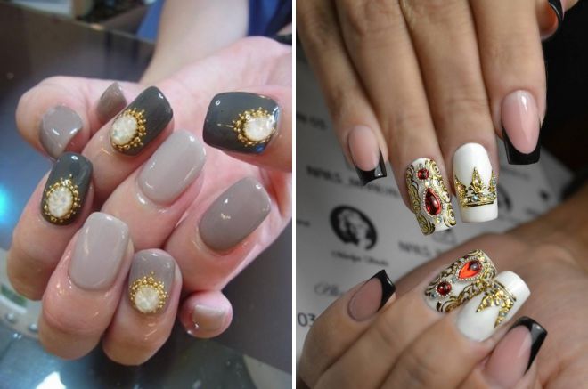 маникюр 2018 с камнями маникюр 2018 с камнями