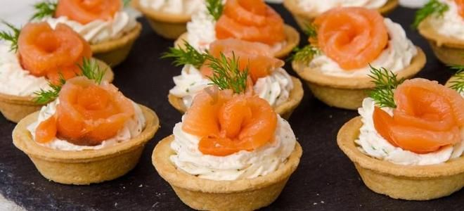 песочные тарталетки с красной рыбой песочные тарталетки с красной рыбой