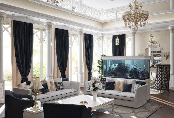 планировка большой гостиной с аквариумом планировка большой гостиной с аквариумом
