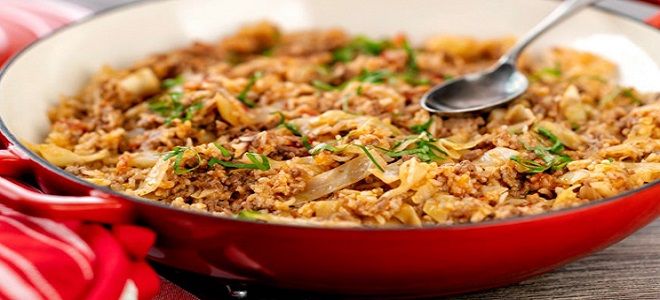 рецепт лениых голубцов с фаршем и капустой рецепт лениых голубцов с фаршем и капустой