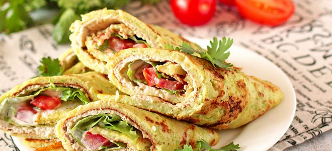 рулетики из кабачковых блинчиков рулетики из кабачковых блинчиков