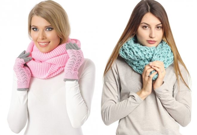 женский шарф-хомут женский шарф-хомут