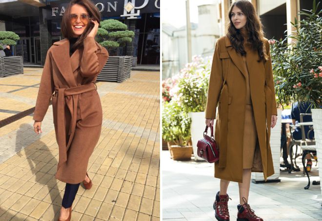 прямое пальто с поясом прямое пальто с поясом