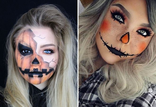 грим тыквы на хэллоуин грим тыквы на хэллоуин