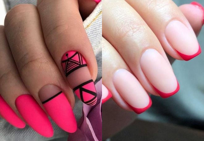 фото21 розовый матовый френч