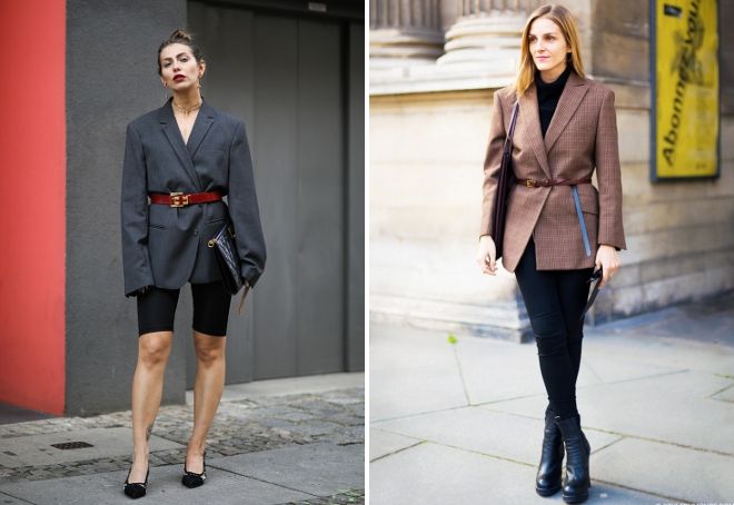 женский пиджак оверсайз с ремнем женский пиджак оверсайз с ремнем