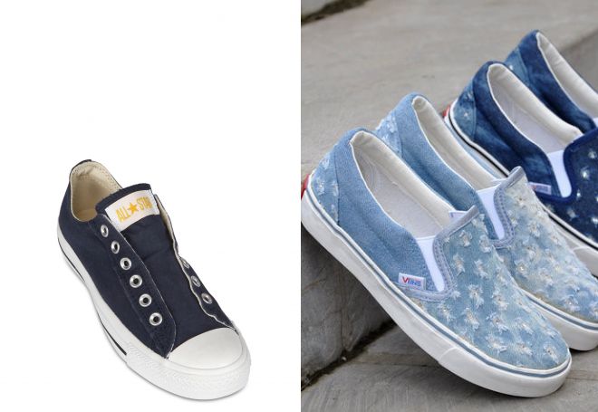 джинсовые кеды без шнурков джинсовые кеды без шнурков