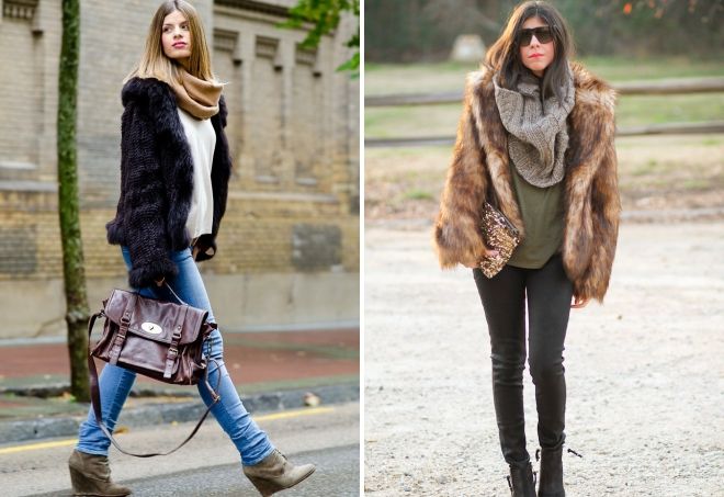 как носить шарф-хомут с шубой как носить шарф-хомут с шубой