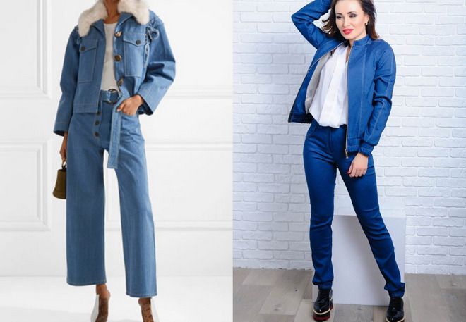 женский зимний джинсовый костюм женский зимний джинсовый костюм