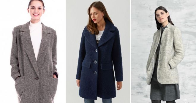 Полупальто из букле Полупальто из букле