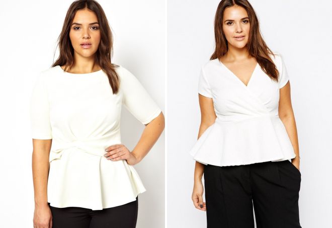 блузки с баской для полных блузки с баской для полных