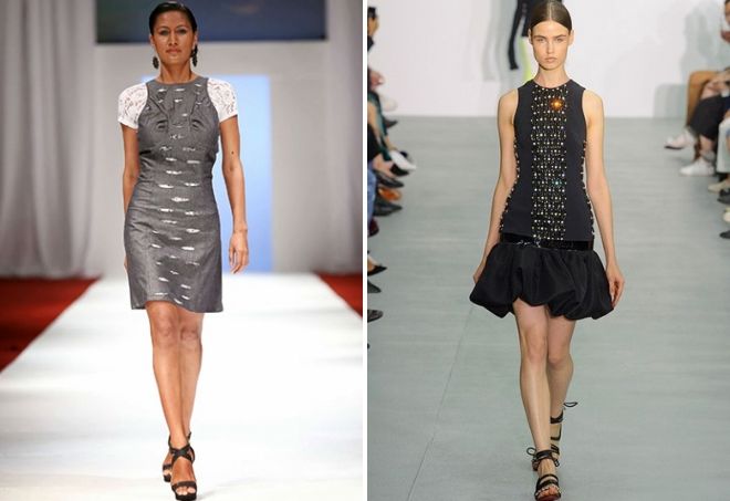 комбинированные платья из разных тканей комбинированные платья из разных тканей