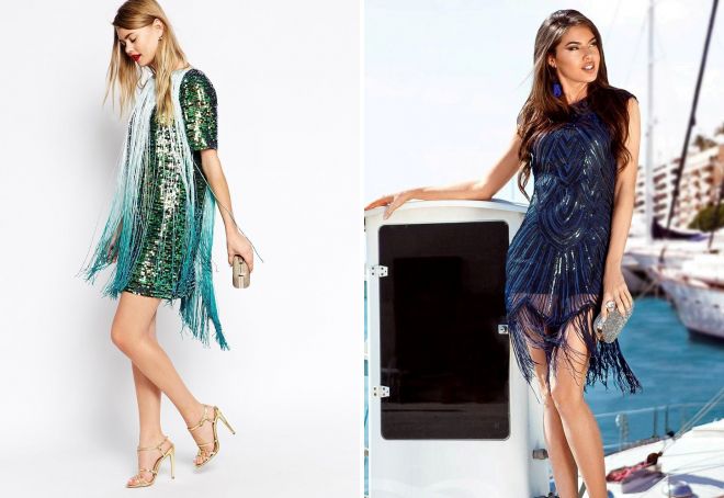 платье с бахромой и пайетками платье с бахромой и пайетками