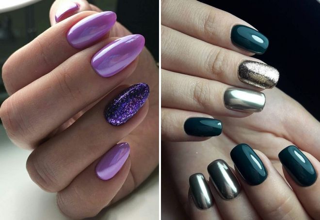 маникюр с втиркой и блестками маникюр с втиркой и блестками