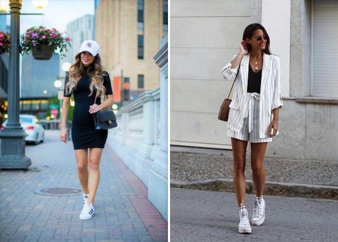 модный женский образ с кроссовками модный женский образ с кроссовками