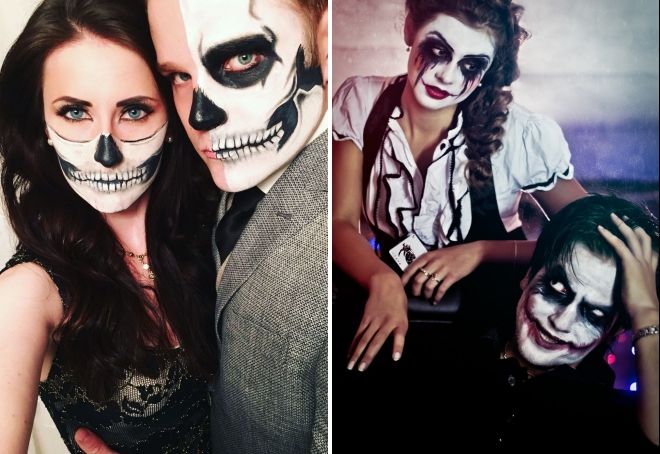 грим на хэллоуин для пары грим на хэллоуин для пары